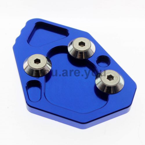 Cnc sidestand kickstand plate extension pad fit bmw r1300s k1300r k1200 blue