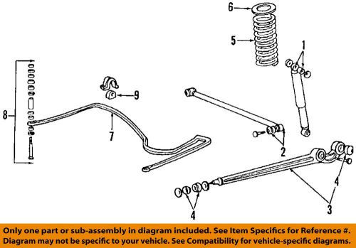 Mitsubishi oem 89-93 montero rear suspension-trailing arm bushing mb631492