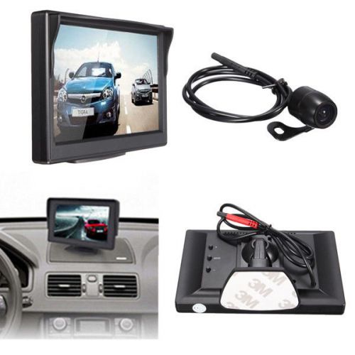 5inch tft lcd car monitor+cmos waterproof night vision reverse camera