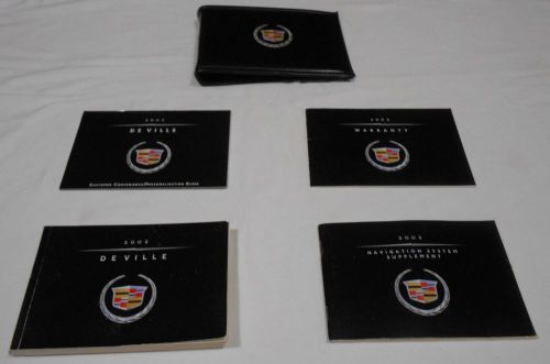 2002 cadillac deville owner manual 4/pc.set + navigation &amp; cadillac premium case