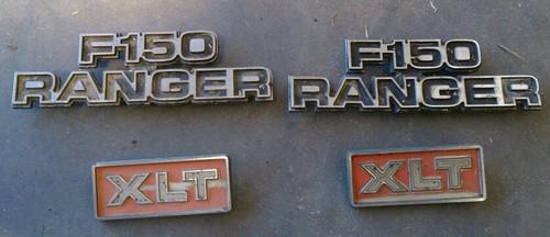 1970's ford f-150 ranger xlt emblems pair