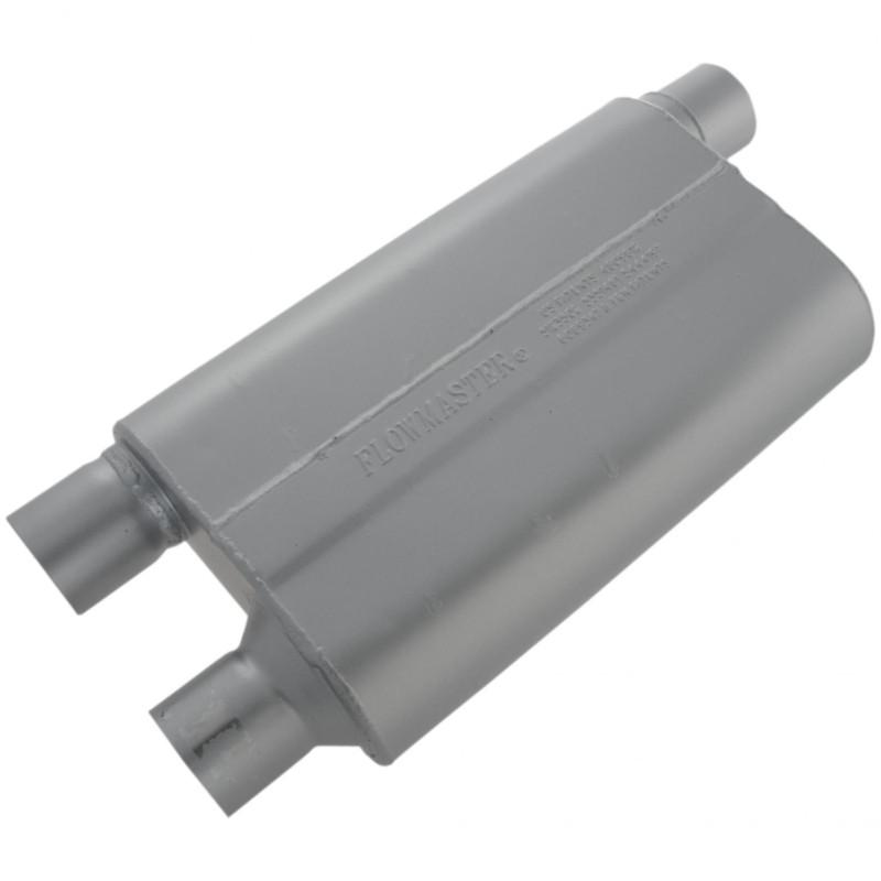 Flowmaster 80 series muffler 409s - 2.50 offset in / 2.50 dual out - aggressive