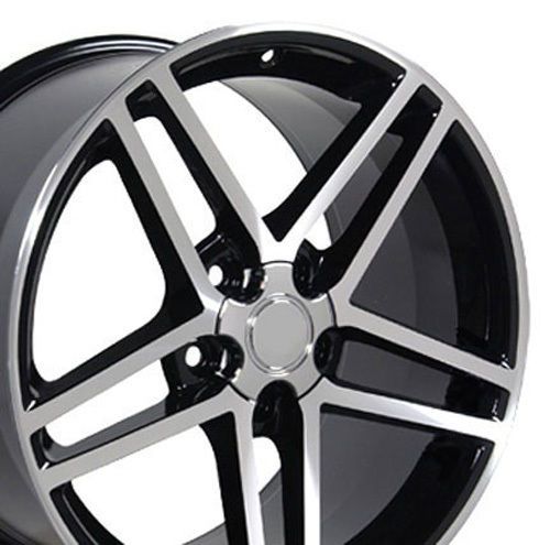 18&#034; black corvette c6 z06 style wheel 18 x 10.5 rim fits camaro ss