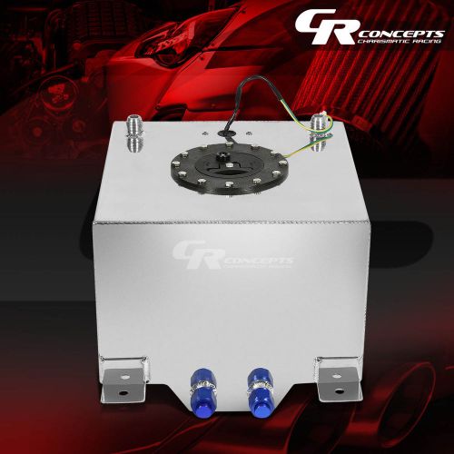 5 gallon lightweight polished aluminum gas fuel cell tank+level sender+foam