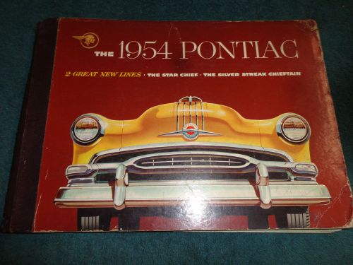 1954 pontiac dealer showroom album / saleman&#039;s data info / original and neat!!!