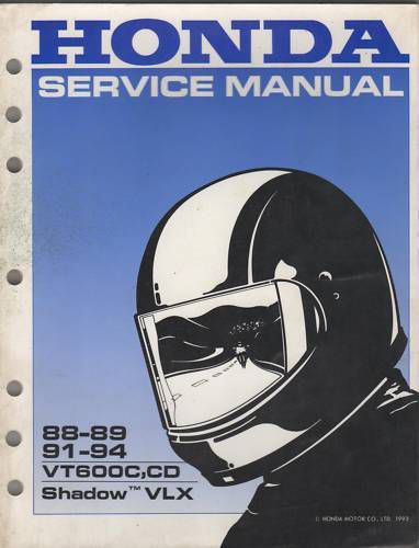 1988-94 honda motorcycle vt600c,cd service manual