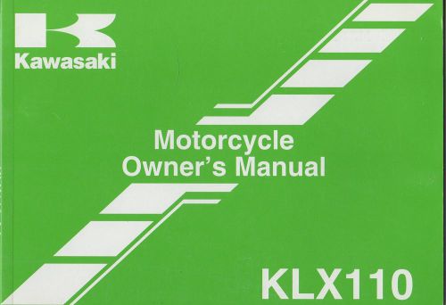 2005 kawasaki motorcycle klx110 p/n 99987-1282 owners  manual(401)