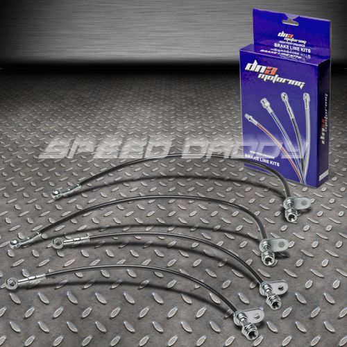 Stainless steel hose brake line for 02-06 rsx dc5/-06 civic si/-12 crz/tsx black