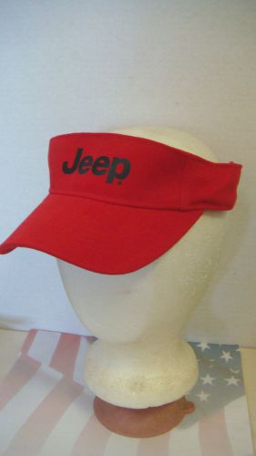 Chrysler auto jeep red black velcro adjustable sun golfing visor cap hat cotton