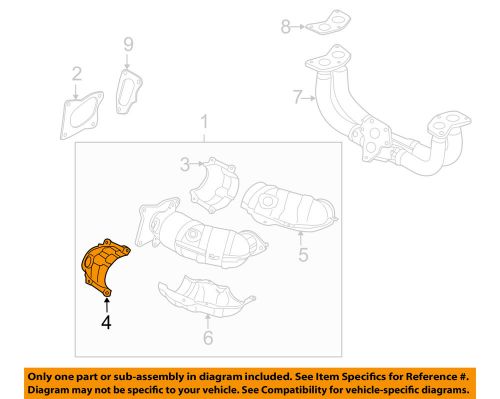 Subaru oem 10-12 legacy 2.5l-h4 exhaust manifold-manifold cover 44651ab870