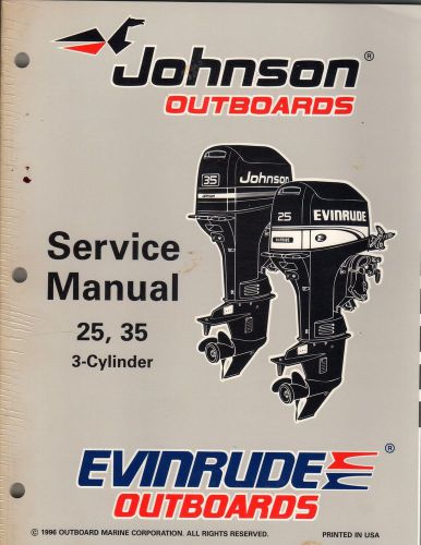 1997 johnson/evinrude outboard 25,35 3-cylinder service manual p/n 507264  (495)