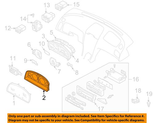 Infiniti nissan oem 2001 i30 cluster switches-cluster bezel 248123y560