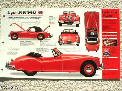 1954 / 1955 / 1956 / 1957 jaguar xk140 / xk-140  imp brochure