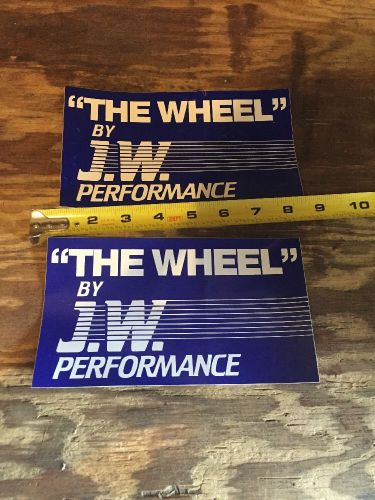 Pair of new j w performance the wheel  stickers / decals nhra