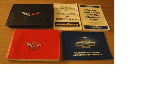 2002 02 chevrolet corvette z06 owners manual guide set in storage case