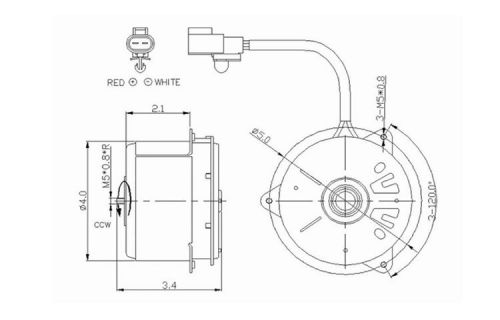 Ac condenser radiator cooling fan motor 98-03 1998-2003 for sienna 1636320050