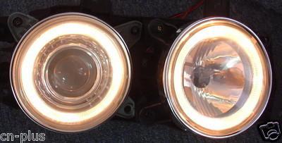 Bmw e34 e32 chrome housing euro halo angel eyes ellipsoid projector headlamps