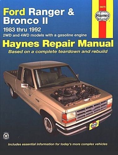 Ford ranger, bronco ii repair manual 1983-1992