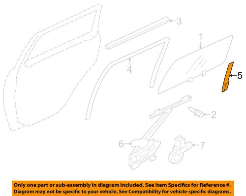 Mitsubishi oem 14-16 outlander glass-rear door-sash channel left 5735a435