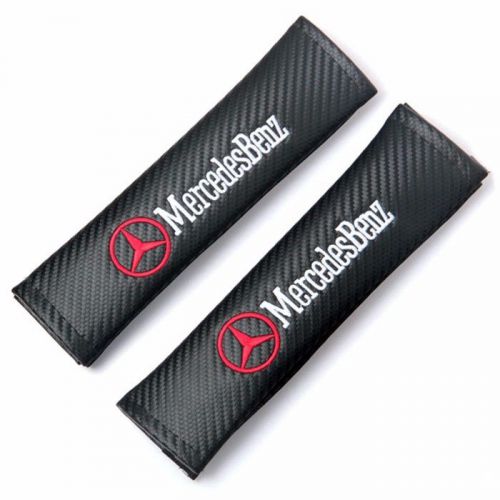 New 2pcs black auto seat belt cover pads shoulder cushion for m.benz