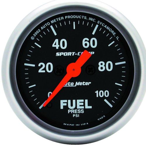 Auto meter 3363 sport-comp; electric fuel pressure gauge