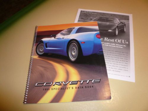 1999 chevrolet corvette specialist&#039;s data book vintage