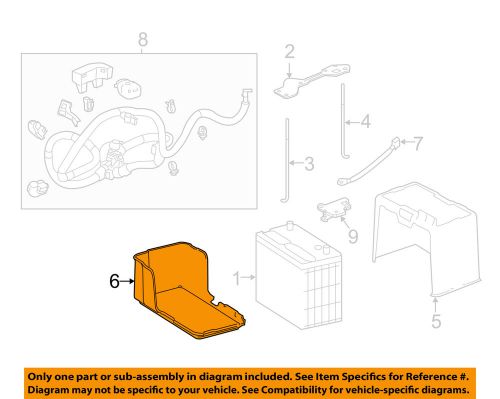 Honda oem 13-15 accord 2.4l-l4-battery box 31521t2aa00