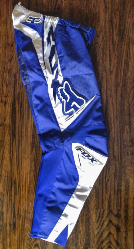 Fox 180 dirtbike riding pants size 34 blue and white