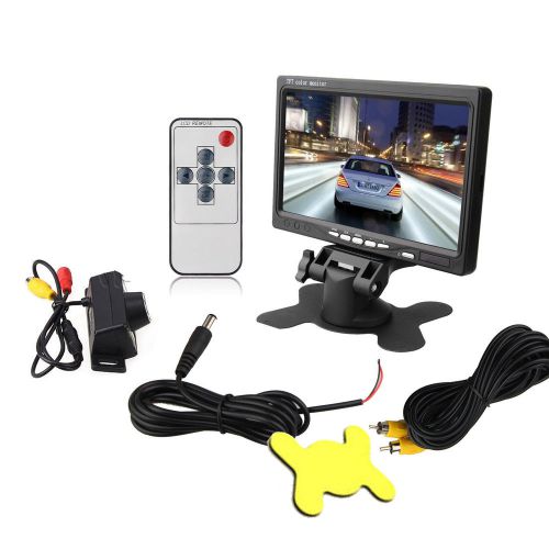 7&#034; tft lcd car rear view monitor+parking backup night vision camera 15m av cable