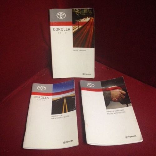 2011 toyota corolla owners manual with warranty guide