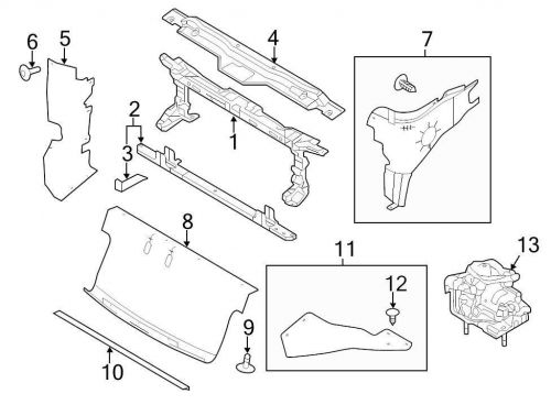 Ford oem radiator support baffle al3z8311a image 5