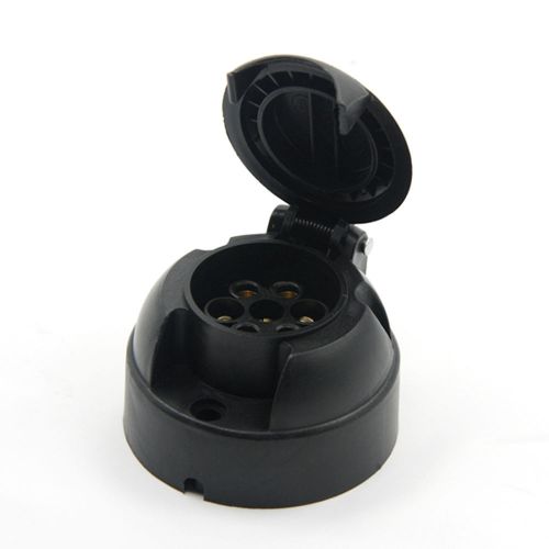 Trailer socket 7-pin 7-pole trailer 12v towbar towing socket n type -vehicle end