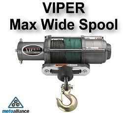 Viper max 4000lb winch &amp; mount w/65&#039; of amsteel®-blue honda pioneer 500