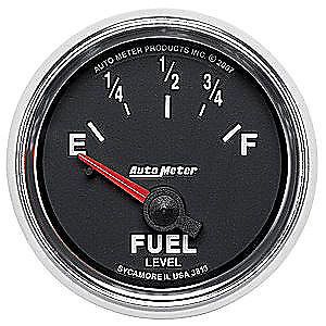 Auto meter 3813 gs series fuel level gauge 2-1/16&#034;, electrical (short sweep)