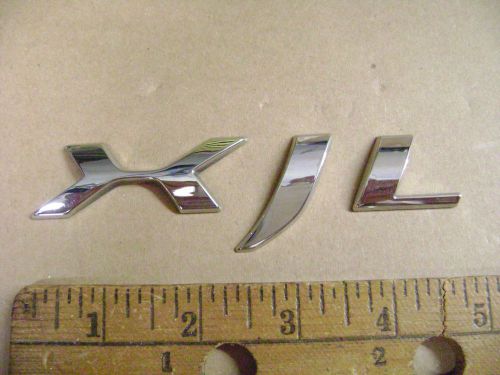 Xjl chrome letter emblem jaguar ford chevy nissan toyota infiniti honda dodge