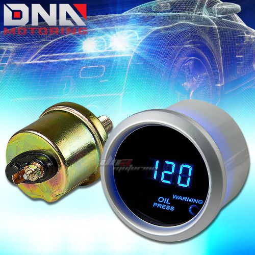 2&#034; digital display blue led 120 psi engine oil pressure glow gauge/gauges meter