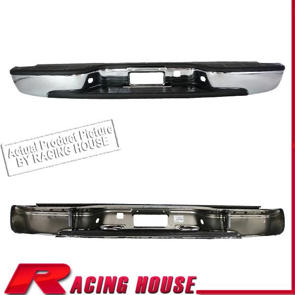 Rear step bumper replacement steel bar w/ pad 99-07 silverado fleetside chrome