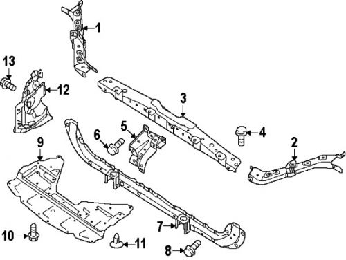 Nissan f25134bama genuine oem upper tie bar