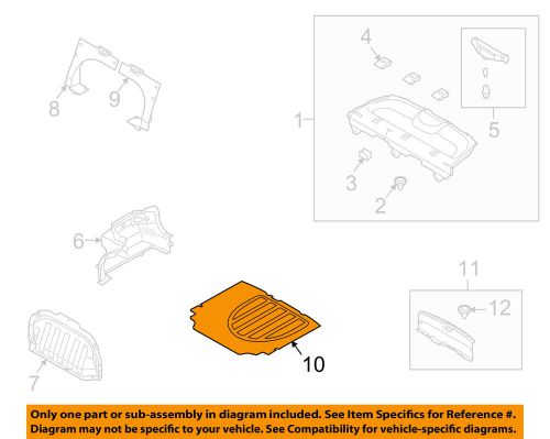 Kia oem 11-13 forte interior-rear-floor cover 857011m101va