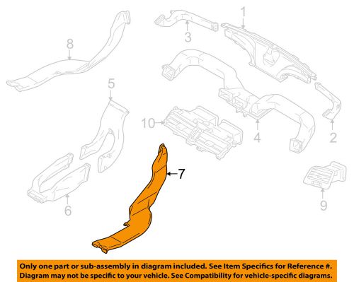 Suzuki oem 10-13 kizashi instrument panel dash-rear duct right 7465257l00