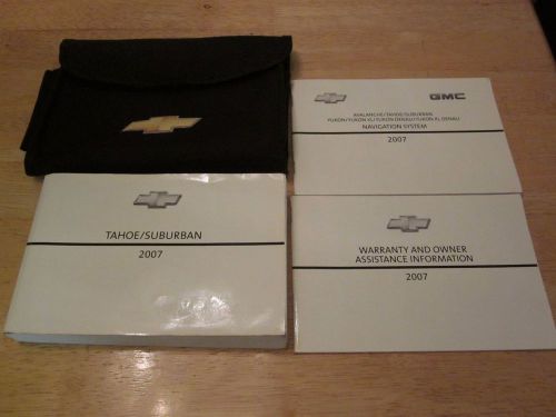 2007 chevrolet tahoe / suburban owner + navigation manual with case oem owners