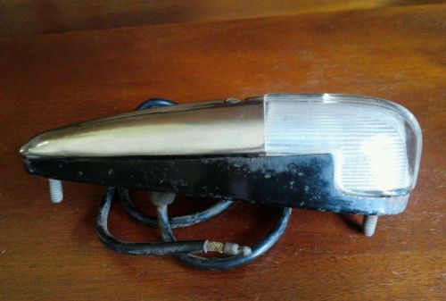 Vintage original 1941 ford cab fender marker light, 7.5&#034; chrome glass, 1940&#039;s