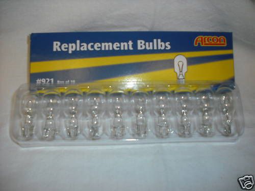 Rv - motorhome / lighting - box of 10 - #912  push in bulbs - 12 volt