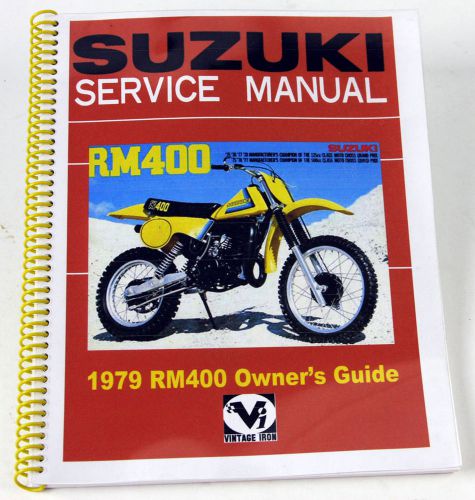 1979 suzuki rm400 service manual vmx ahrma vjmc rm-400 vintage motocross