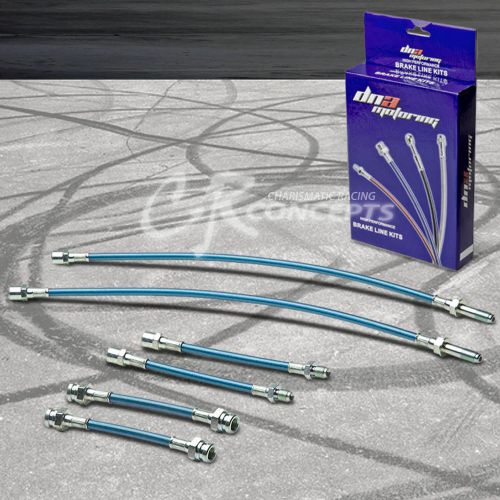 Jetta mk3  front/rear blue stainless type racing brake line/hose pvc coat 4pc