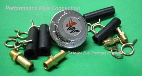 Vulcan chrome gasoline adjustable fuel pressure regulator 1 - 6 psi