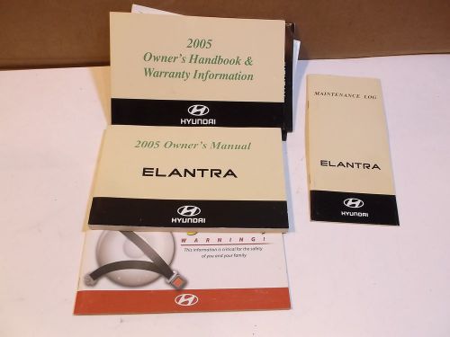 Hyundai elantra owners manual handbook 2005 factory oem