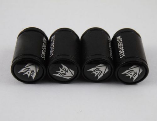 4 pcs car transformers decepticon wheel tire valve stem air caps covers set