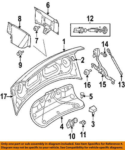 Chrysler oem 4628936af trunk lid-trim cover