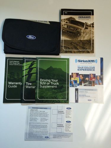 2011 ford ranger owners manual w/ case. free priority shipping #8274